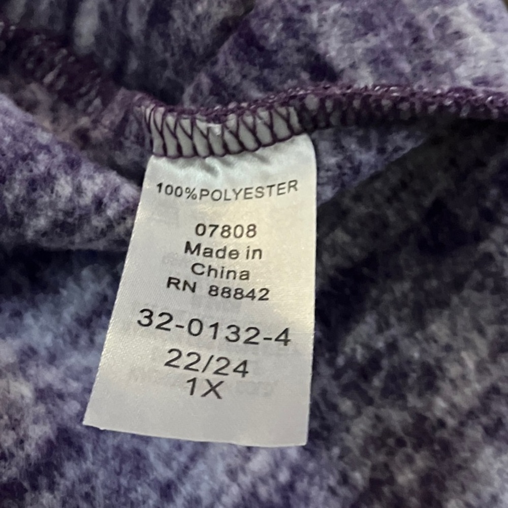 Woman Within Lavender Heather Zip Vest - Picture 4 of 5